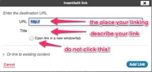 How to add a text link